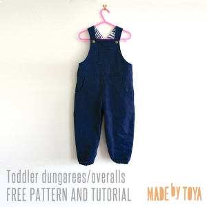 free toddler dungarees/overalls pattern tutorial